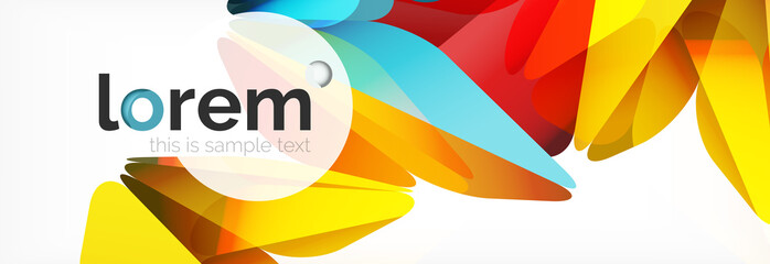 Vector colorful geometric triangle background, crystal banner design