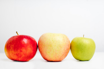 Creative layout made of fruits on a white background
