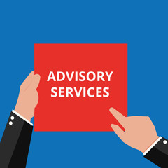 Conceptual writing showing Advisory Services.