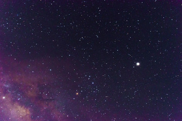 Fototapeta na wymiar beautiful milkyway on a night sky 