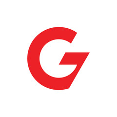 letter g geometric arrow up logo vector