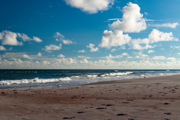 Bright Blue Beach Scene