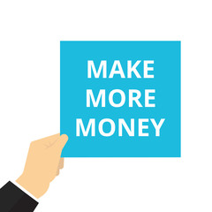 Conceptual writing showing Make More Money.