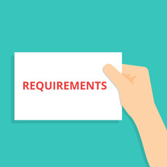 Conceptual writing showing Requirements.