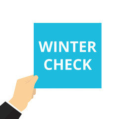 Conceptual writing showing Winter Check.