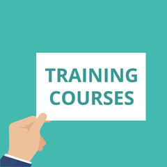 Text sign showing Training Courses.