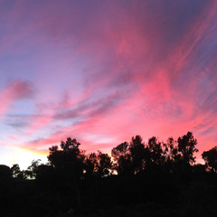 Sunset over a serene and peaceful lake in San Diego