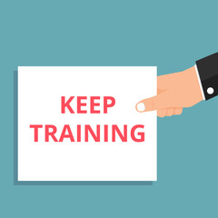 text writing Keep Training.