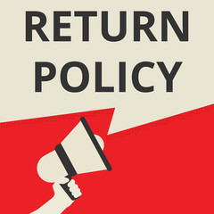 Conceptual writing showing Return Policy.