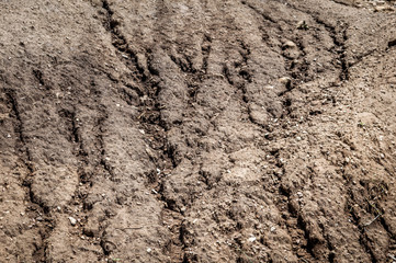 Textures developed in soil as a result rain water erosion