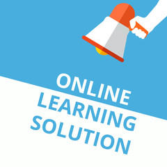 Text sign showing Online Learning Solution.