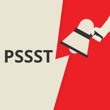 Writing note showing Pssst..