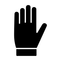 Obraz premium One single glove flat vector icon for apps and websites