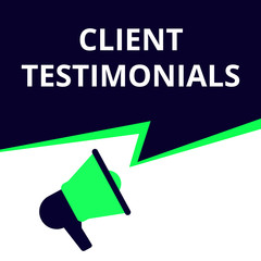 Writing note showing Client Testimonials.