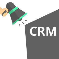 Word writing text Crm.