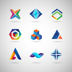 Colorful Logo Collection Set Template Symbol Icon