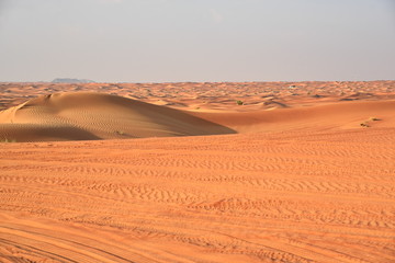 Plakat Sharjah desert area, one of the most visited places for Off-roading by off roaders