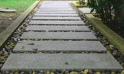 Garden walk backyard