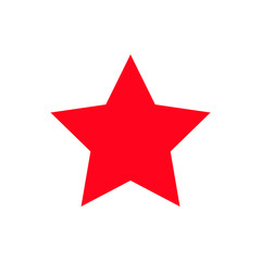 Red Star flat vector pictogram. Flat style.