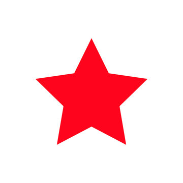 Red Star flat vector pictogram. Flat style.
