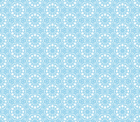 Abstract seamless kaleidoscope design blue color background. Creative raster illustration beautiful texture.