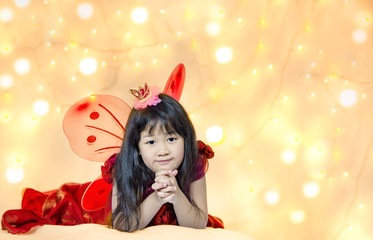 Portrait of asian little cute girl