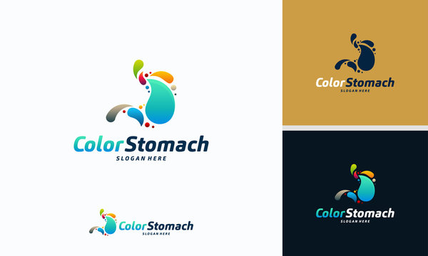Stomach Logo designs, Colorful Stomach logo designs concept vector