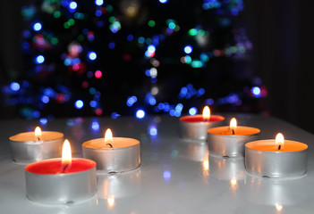 Candles for Christmas.