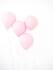 Balloon pink color pastel on gray