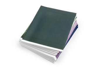 Stack of the different exercise books