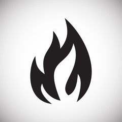 Flame icon on white background for graphic and web design, Modern simple vector sign. Internet concept. Trendy symbol for website design web button or mobile app