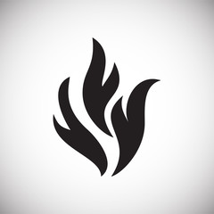 Flame icon on white background for graphic and web design, Modern simple vector sign. Internet concept. Trendy symbol for website design web button or mobile app