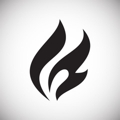 Obraz premium Flame icon on white background for graphic and web design, Modern simple vector sign. Internet concept. Trendy symbol for website design web button or mobile app