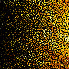 Panel with circles, dots, points of different shades of Golden color. 