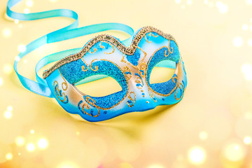 Carnival mask on festive background