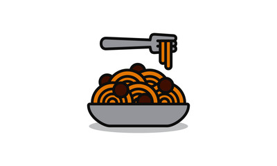 Pasta Vector Icon Illustration