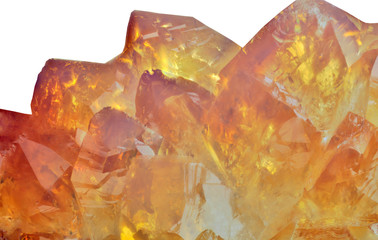 bright orange citrine closeup crystals