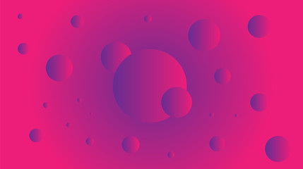 Abstract trend vector EPS10 with circles of different size and transparency with a gradient from pink to purple