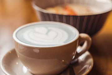 Earl Grey Blue Flower Tea in porcelain cup and saucer