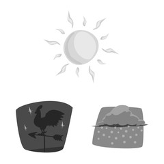 Vector design of weather and climate symbol. Set of weather and cloud stock symbol for web.