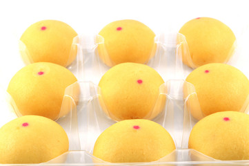 Thai cake with mung bean and egg / Chinese pastry moon cake