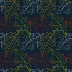 seamless vector pattern with leaves