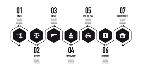 LAW AND ORDER INFOGRAPHIC CONCEPT