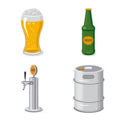 Vector design of pub and bar icon. Set of pub and interior stock symbol for web.