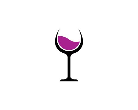 Wine logo design template. Vector illustration of icon - Vector