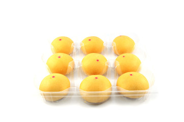 Thai cake with mung bean and egg / Chinese pastry moon cake