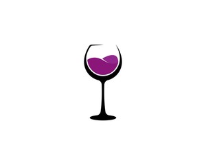 Wine logo design template. Vector illustration of icon - Vector