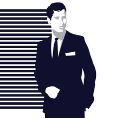 Fashion man in style pop art