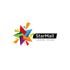 Vibrant Colorful Star Logo Sign Symbol Icon