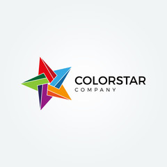 Vibrant Colorful Star Logo Sign Symbol Icon